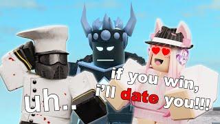 playing TDS with a girl.. we dated after i won | ROBLOX