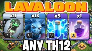 BEST TH12 LAVALOON + MINION COMBO ATTACK 2024 || TH12 EASY 3 STAR || CLASH OF CLANS