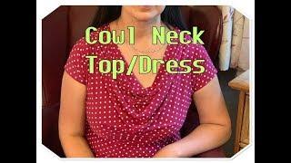 How to Cut & Stitch Cowl Neck Top /Dress