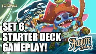 Set 6 Azurite Sea Starter Deck GAMEPLAY Disney Lorcana