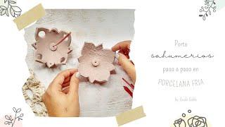 PORTA SAHUMERIO EN PORCELANA FRIA - DIY - FACIL - PASO A PASO