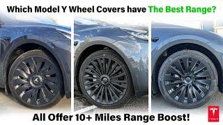 2024 Tesla Model Y Wheel Covers Range Test / Which Wheel Covers have Best Range? #tesla