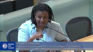 Council Briefing 7/1/2024