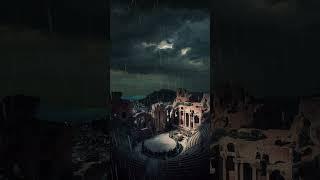 Relaxing Rain Sounds at the Amphitheater of Taormina | White Noise for Sleep, Study, and Meditation