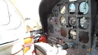 Cockpit view of flying in a Cessna 401