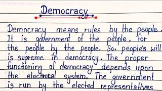 Write an Essay on "Democracy" in English|Paragraph of Democracy |Democracy|@alearningpoint