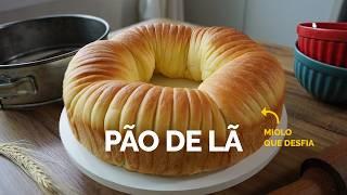 PÃO DE LÃ - Receita de rosca super macia que parece um novelo de lã