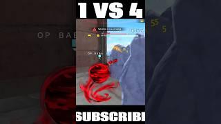 1VS4  Clutch In BR Rank Play Solo Vs Squad  #freefire #shortfeed #shorts #short