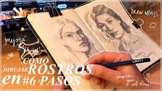 COMO dibujar ROSTROS y mejorarlos!  Práctica conmigo, dibuja conmigo  tutorial ! luvss 