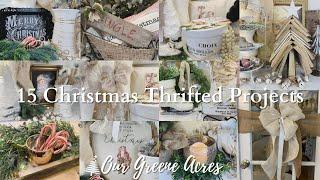 15 THRIFTED CHRISTMAS DECORATING IDEAS UNDER $5 & SOME FREE! SHABBY FRENCH COUNTRY COTTAGE FARMHOUSE