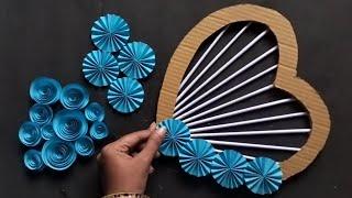 Unique Flower Wall Hanging / Quick Paper Craft For Home Decoration / Easy Wall Mate / DIY Wall Decor