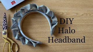 Sinamay Plaited Halo Headband Fascinator DIY tutorial - Millinery padded Silver Hairband
