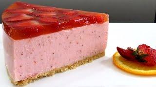 [BÁNH KEM MOUSSE] No-Bake  Strawberry Mousse Cake Agar Agar #MousseCake МУССОВЫЙ ТОРТ