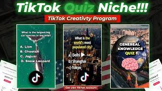 TRY this Niche! TikTok Creativity Program Beta | Best Niche (Quiz NIche)