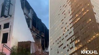 Scenes of downtown Houston's destruction following deadly thunderstorm