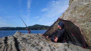 港すぐ近くの小さな無人島が凄かった。幻の高級魚を追う秋の釣りキャンプ