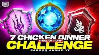 7 Chicken Dinner Challenge  | Trial of Fury Achievement | PUBG MOBILE Live 