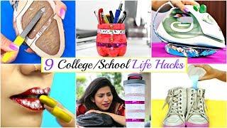 9 Amazing LIFE HACKS Every College/School Girls Must Know | Anaysa