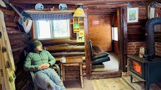 Off-Grid Cabin in an Ice Storm | Winter Wonderland