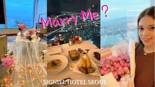 Marry me ?️시그니엘호텔서울НЕОЧАКВАНА ИЗНЕНАДА на РОЖДЕНИЯ ми ден / Wedding Proposal / Signiel Hotel Seoul