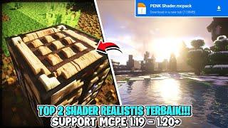 KEREN GUYS!! top 2 shader realistic mcpe 1.20 | shader render dragon - render dragon shaders