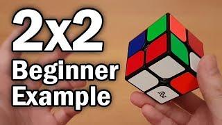 2x2 Rubik's Cube Beginner Method Example/Walkthrough Solve