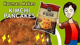 Making Kimchi Pancakes with Buchimgaru Korean Pancake Powder | Karman Foods Recipe