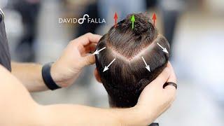 HOW TO CUT THE TOP WITH SCISSORS -  POMPADOUR BARBER TUTORIAL