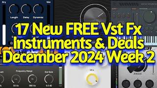 17 Best New FREE Effect Plugins, Instruments, Sample Packs & Holiday Deals - DECEMBER 2024 Week 2