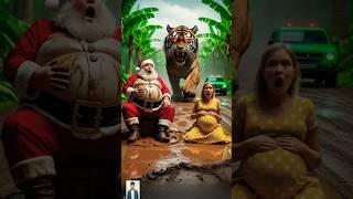 ️ Evolution of Cat : : Tiger Attack on Santa Claus with Family  mithi miaw  #cat#cute#love#shorts