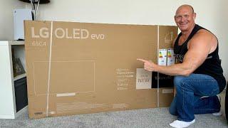 2024  65" LG C4 OLED  Unboxing, Wall mounting, Setup & Demo!