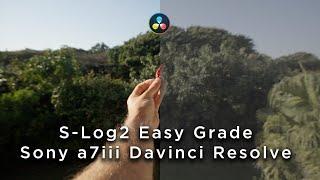 Easy Colour Grade S-Log2 DaVinci Resolve | A7iii