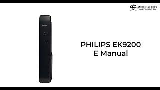 Philips EasyKey 9200 Digital Lock User E-Manual Comprehensive Guide