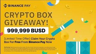 Binance Pay Crypto Box Giveaway: 999,999 BUSD Up for Grabs