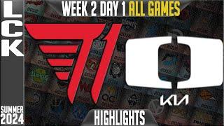 T1 vs DK Highlights ALL GAMES | LCK Summer 2024 W2D1 | T1 vs DPlus KIA Week 2 Day 1