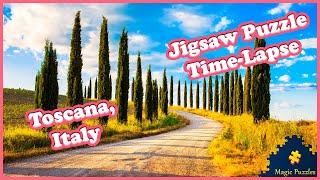 Toscana, Italy — Relaxing Landscape Video. Jigsaw Puzzle Time Lapse