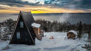 Battling a Snowstorm & High Wind at Cabin on Lake Superior! (-15ºF)