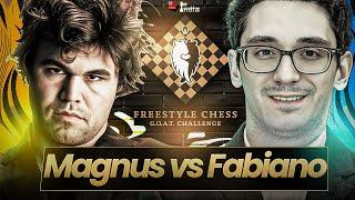 Magnus Carlsen vs Fabiano Caruana | Fabi in a must-win | Freestyle Chess Game 2