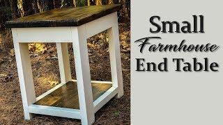 DIY Small Farmhouse End Table