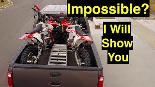 Impossible? Load 2 dirt bikes in short bed truck with tailgate shut? - Episode 222