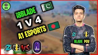 @bladepubg 1V4 CLUTCH A1 ESPORTS | TEAM i8 VS A1 ESPORTS | @esportscounty