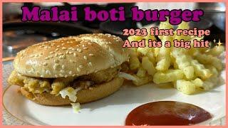 Malai boti burger - Khate sath hi nikle “ wah “ - Recipe by Merium Pervaiz !!