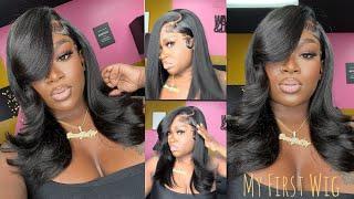 4-in-1 PRE-MAX WIG| YAKI Straight Wig Install with layers and Flips| My First Wig