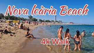 Nova lcària BeachSummer VibesBarcelona city️4k Chill walk