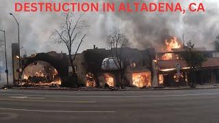 EATON FIRE - Destruction in Downtown Altadena, California