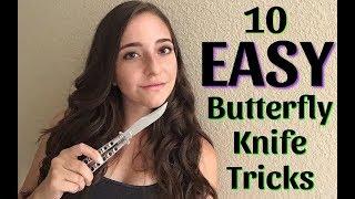 10 EASIEST Beginner Butterfly Knife Tricks to learn FIRST