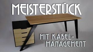 Das perfekte HOME OFFICE mit KABELMANAGEMENT - Meisterstück Tischler/Schreiner