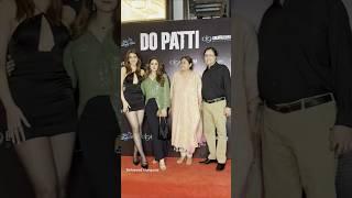 ️ Entire FAMILY of #kritisanon at the screening of #dopatti #nupursanon #shorts