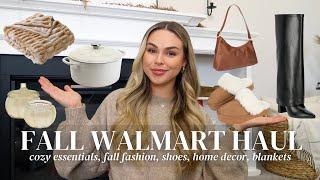 WALMART FALL MUST HAVES   cozy essentials, fall fashion, blankets, shoes, decor, purses + more!