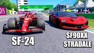 Ferrari F1 2024 vs Ferrari SF90XX Stradale - Imola GP